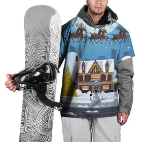 Накидка на куртку 3D с принтом Новогодние каникулы в Кировске, 100% полиэстер |  | Тематика изображения на принте: 