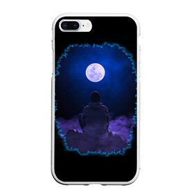 Чехол для iPhone 7Plus/8 Plus матовый с принтом ALONE в Кировске, Силикон | Область печати: задняя сторона чехла, без боковых панелей | жизненный арт | луна | одинокий человек | полнолуние | туман