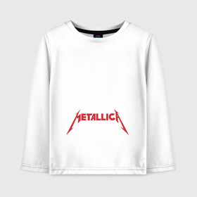 Детский лонгслив хлопок с принтом Metallica в Кировске, 100% хлопок | круглый вырез горловины, полуприлегающий силуэт, длина до линии бедер | american | heavy metal | los angeles | metal band | metallica | music | thrash metal | американская | лос анджелес | метал группа | металлика | музыка | трэш метал | трэш металл | хеви метал