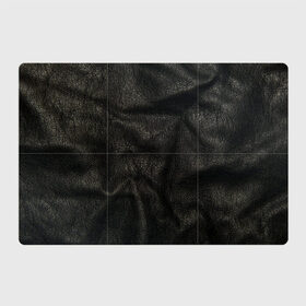 Магнитный плакат 3Х2 с принтом Черная кожа в Кировске, Полимерный материал с магнитным слоем | 6 деталей размером 9*9 см | кожа | кожанка | косуха | рельеф | складки | текстура | черный