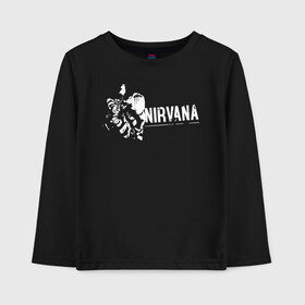 Детский лонгслив хлопок с принтом Nirvana в Кировске, 100% хлопок | круглый вырез горловины, полуприлегающий силуэт, длина до линии бедер | alternative rock | american | grunge | music | nirvana | rock | rock band | usa | альтернативный рок | американская | гранж | музыка | рок | рок группа | сша