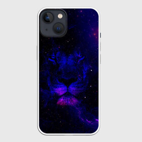 Чехол для iPhone 13 с принтом ЗВЕЗДНЫЙ ЛЕВ в Кировске,  |  | animal | dark | king | lion | star | животные | звезды | звери | космос | лев | неон | силуэт | тьма | ультрафиолет | царь