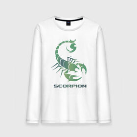 Мужской лонгслив хлопок с принтом Scorpion в Кировске, 100% хлопок |  | 