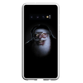 Чехол для Samsung Galaxy S10 с принтом Very bad Santa в Кировске, Силикон | Область печати: задняя сторона чехла, без боковых панелей | Тематика изображения на принте: beard | jaw | moustache | new year | saliva | santa claus | teeth | борода | дед мороз | зубы | новый год | пасть | санта клаус | слюна | усы