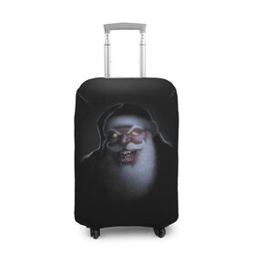 Чехол для чемодана 3D с принтом Very bad Santa в Кировске, 86% полиэфир, 14% спандекс | двустороннее нанесение принта, прорези для ручек и колес | beard | jaw | moustache | new year | saliva | santa claus | teeth | борода | дед мороз | зубы | новый год | пасть | санта клаус | слюна | усы