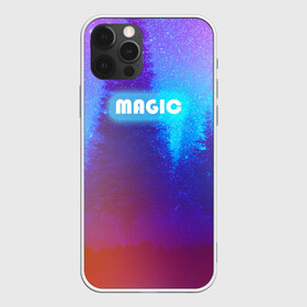 Чехол для iPhone 12 Pro Max с принтом MAGIC в Кировске, Силикон |  | звездное небо | зимний вечер | неоновая надпись | ночное небо | снег