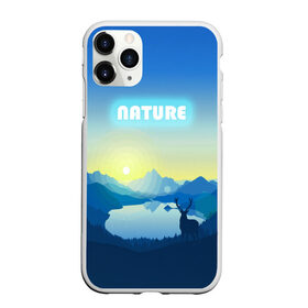 Чехол для iPhone 11 Pro Max матовый с принтом NATURE в Кировске, Силикон |  | горы | закат | лес | ночное небо | озеро в лесу | олень в лесу | природа | солнце
