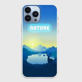Чехол для iPhone 13 Pro Max с принтом NATURE в Кировске,  |  | Тематика изображения на принте: горы | закат | лес | ночное небо | озеро в лесу | олень в лесу | природа | солнце