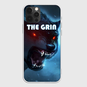 Чехол для iPhone 12 Pro с принтом THE GRIN в Кировске, силикон | область печати: задняя сторона чехла, без боковых панелей | волк | волк зимой | глаза волка | горящие глаза | неоновый глаза | оборотень | оскал | оскал волка | оскал оборотня