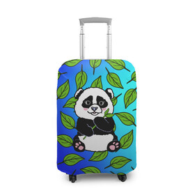 Чехол для чемодана 3D с принтом Панда в Кировске, 86% полиэфир, 14% спандекс | двустороннее нанесение принта, прорези для ручек и колес | baby | bear | kawaii | teddy | бамбук | ветки | животные | игрушка | каваи | китай | коала | листья | малыш | медведь | медвежата | медвежонок | мультяшный | панда | пандочка | плюшевый | подарок | природа | пушистый