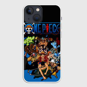Чехол для iPhone 13 mini с принтом One Piece синий всплеск в Кировске,  |  | one piece | аниме | все герои | логотип one piece | луффи из one piece