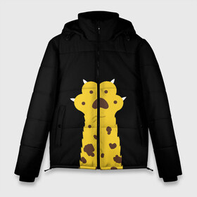 Мужская зимняя куртка 3D с принтом Лапа тигра в Кировске, верх — 100% полиэстер; подкладка — 100% полиэстер; утеплитель — 100% полиэстер | длина ниже бедра, свободный силуэт Оверсайз. Есть воротник-стойка, отстегивающийся капюшон и ветрозащитная планка. 

Боковые карманы с листочкой на кнопках и внутренний карман на молнии. | желтая | пятна | тигр | шерть звери