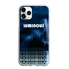 Чехол для iPhone 11 Pro матовый с принтом LUMINOUS в Кировске, Силикон |  | неоновый принт | ночная атмосфера | ночное небо | ночной лес | темные облака | туман | фейерверк