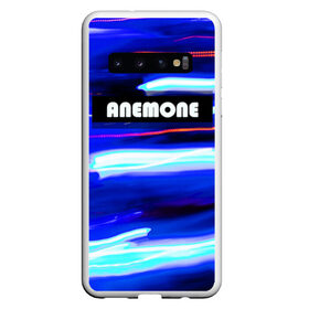 Чехол для Samsung Galaxy S10 с принтом ANEMONE в Кировске, Силикон | Область печати: задняя сторона чехла, без боковых панелей | Тематика изображения на принте: брызги | капли | краски | неоновые полоски | неоновый свет | стильная надпись