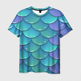 Мужская футболка 3D с принтом Чишуйка в Кировске, 100% полиэфир | прямой крой, круглый вырез горловины, длина до линии бедер | мода | рыбы | стиль | стильныевещи | узор | чешуярыбы | чишуя