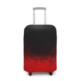 Чехол для чемодана 3D с принтом КРАСНО-ЧЕРНЫЙ ГРАДИЕНТ в Кировске, 86% полиэфир, 14% спандекс | двустороннее нанесение принта, прорези для ручек и колес | black | blood | fire | red | stars | градиент | звезды | красный | кровь | огонь | текстуры | узор | черный