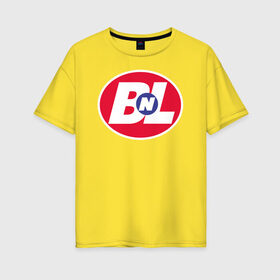 Женская футболка хлопок Oversize с принтом Buy n Large в Кировске, 100% хлопок | свободный крой, круглый ворот, спущенный рукав, длина до линии бедер
 | buy n large | pixar | vdzabma | пиксар