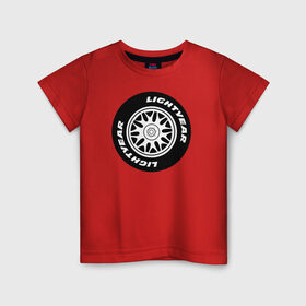 Детская футболка хлопок с принтом Lightyear Tires в Кировске, 100% хлопок | круглый вырез горловины, полуприлегающий силуэт, длина до линии бедер | cars | pixar | vdzabma | пиксар | тачки