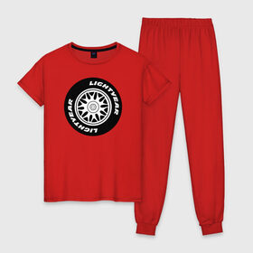Женская пижама хлопок с принтом Lightyear Tires в Кировске, 100% хлопок | брюки и футболка прямого кроя, без карманов, на брюках мягкая резинка на поясе и по низу штанин | cars | pixar | vdzabma | пиксар | тачки