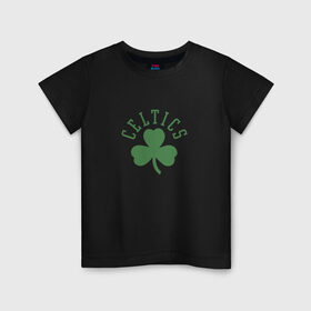 Детская футболка хлопок с принтом Boston Celtics в Кировске, 100% хлопок | круглый вырез горловины, полуприлегающий силуэт, длина до линии бедер | boston | boston celtics | celtics | nba | баскетбол | бостон | бостон селтикс | нба | селтикс