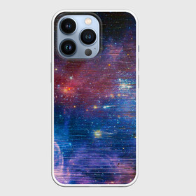 Чехол для iPhone 13 Pro с принтом Glitch space в Кировске,  |  | Тематика изображения на принте: abstraction | art | glitch | space | абстракция | арт | глитч | звезды | космос | туманность