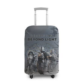 Чехол для чемодана 3D с принтом Destiny 2: Beyond Light в Кировске, 86% полиэфир, 14% спандекс | двустороннее нанесение принта, прорези для ручек и колес | destiny 2: beyond light | европа | игра | спутник | шутер | юпитера