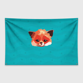 Флаг-баннер с принтом Лисичка в Кировске, 100% полиэстер | размер 67 х 109 см, плотность ткани — 95 г/м2; по краям флага есть четыре люверса для крепления | fox | lisa | teal and orange | зверек | лиса | лисенок | лисичка | мода | стиль | тилэндоранж