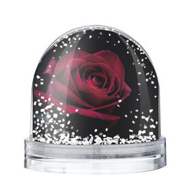 Снежный шар с принтом роза в Кировске, Пластик | Изображение внутри шара печатается на глянцевой фотобумаге с двух сторон | гибридная роза | красная роза | роза | чайная роза | черная роза