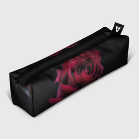 Пенал 3D с принтом роза в Кировске, 100% полиэстер | плотная ткань, застежка на молнии | гибридная роза | красная роза | роза | чайная роза | черная роза