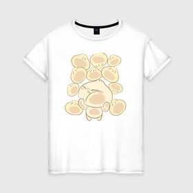 Женская футболка хлопок с принтом Bao в Кировске, 100% хлопок | прямой крой, круглый вырез горловины, длина до линии бедер, слегка спущенное плечо | bao | pixar | vdzabma | бао | пиксар