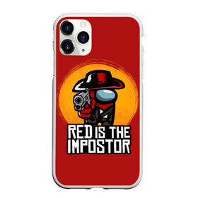 Чехол для iPhone 11 Pro Max матовый с принтом Red Is The Impostor в Кировске, Силикон |  | among | among us | crewmate | dead | game | impistor | red | redemption | space | us | vote | выживший | игра | космос | красный | невиновный | предатель | самозванец