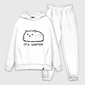 Мужской костюм хлопок OVERSIZE с принтом Its winter это зима в Кировске,  |  | 2020 | 2021 | cat | winter | армия | зима | зима близко | кавай | кавайные | киска | киски | кот | котенок | котики | коты | коты мемы | котята | кошечка | кошка | кошки и коты | мем | мемы | новый год | с котами