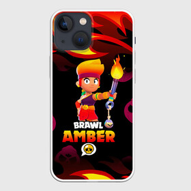 Чехол для iPhone 13 mini с принтом BRAWL STARS AMBER. в Кировске,  |  | 8 bit | amber | brawl stars | colette | crow | gale | leon | max | mecha | mecha crow | mr.p | sally leon | shark | tara | virus 8 bit | werewolf leon | акула | амбер | берли | бравл старс | ворон | коллет | макс | оборотень