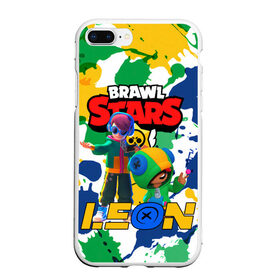 Чехол для iPhone 7Plus/8 Plus матовый с принтом BRAWL STARS LEON. в Кировске, Силикон | Область печати: задняя сторона чехла, без боковых панелей | 8 bit | brawl stars | colette | crow | gale | leon | max | mecha | mecha crow | mr.p | sally leon | shark | tara | virus 8 bit | werewolf leon | акула | берли | бравл старс | ворон | коллет | макс | оборотень