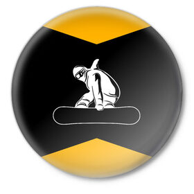 Значок с принтом Сноубордист в Кировске,  металл | круглая форма, металлическая застежка в виде булавки | snowboard | snowboarding | горные лыжи | прыжок | сноуборд | сноубординг | сноубордист | экстрим