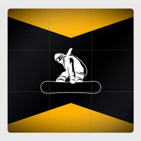 Магнитный плакат 3Х3 с принтом Сноубордист в Кировске, Полимерный материал с магнитным слоем | 9 деталей размером 9*9 см | snowboard | snowboarding | горные лыжи | прыжок | сноуборд | сноубординг | сноубордист | экстрим