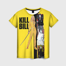 Женская футболка 3D с принтом Убить Билла в Кировске, 100% полиэфир ( синтетическое хлопкоподобное полотно) | прямой крой, круглый вырез горловины, длина до линии бедер | боевик | квентин тарантино | преступление | триллер | фильм
