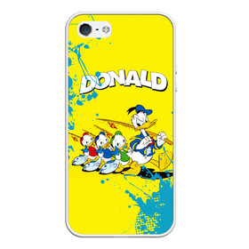 Чехол для iPhone 5/5S матовый с принтом Donald duck(Рыбалка) в Кировске, Силикон | Область печати: задняя сторона чехла, без боковых панелей | donald duck | walt disney | герой | мультфильмов | рыбалка | селезень | студии