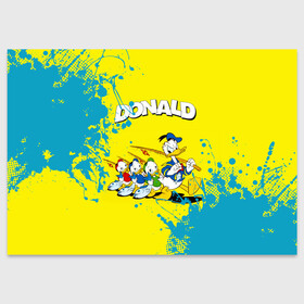 Поздравительная открытка с принтом Donald duck(Рыбалка) в Кировске, 100% бумага | плотность бумаги 280 г/м2, матовая, на обратной стороне линовка и место для марки
 | donald duck | walt disney | герой | мультфильмов | рыбалка | селезень | студии
