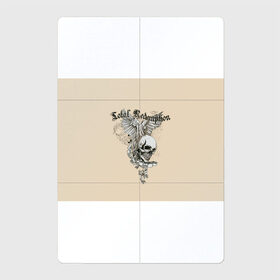 Магнитный плакат 2Х3 с принтом Крылатый череп в Кировске, Полимерный материал с магнитным слоем | 6 деталей размером 9*9 см | красивый шрифт | крылья | перья | череп | череп с крыльями.