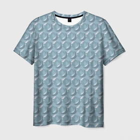 Мужская футболка 3D с принтом Пупырки в Кировске, 100% полиэфир | прямой крой, круглый вырез горловины, длина до линии бедер | Тематика изображения на принте: капли | круг | мода | пупырка | стиль | текстура | узор