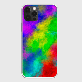 Чехол для iPhone 12 Pro с принтом Multicolored в Кировске, силикон | область печати: задняя сторона чехла, без боковых панелей | Тематика изображения на принте: abstract | colorful | holi | neon | pattern | rainbow | texture | абстракция | граффити | дым | искусство | кислота | кислотный | краска | красочный | микс | неоновый | облака | радуга | радужный | текстура | туман | узор | холи