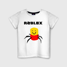Детская футболка хлопок с принтом ROBLOX в Кировске, 100% хлопок | круглый вырез горловины, полуприлегающий силуэт, длина до линии бедер | piggy | roblox | roblox games | roblox piggy | игра роблокс | пигги. | роблокс | роблокс пигги | робукс