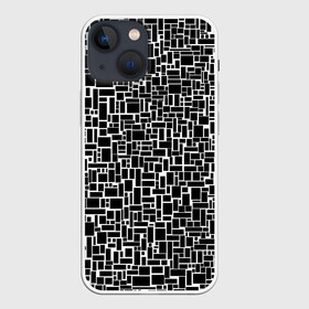 Чехол для iPhone 13 mini с принтом Геометрия ЧБ.Black  white в Кировске,  |  | black  white | геометрия | прямоугольники | текстуры | чб