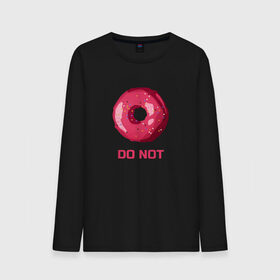 Мужской лонгслив хлопок с принтом Пончик DO NOT в Кировске, 100% хлопок |  | Тематика изображения на принте: donut | food | pink | еда | игра слов | пончик | розовый