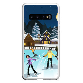 Чехол для Samsung Galaxy S10 с принтом Рождественский каток в Кировске, Силикон | Область печати: задняя сторона чехла, без боковых панелей | Тематика изображения на принте: 