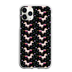 Чехол для iPhone 11 Pro Max матовый с принтом Unicorns pattern в Кировске, Силикон |  | flower | hoofs | horn | leaf | mane | pattern | star | unicorn | грива | единорог | звезда | копыта | лист | рог | узор | цветок