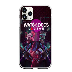 Чехол для iPhone 11 Pro Max матовый с принтом Watch Dogs: Legion в Кировске, Силикон |  | будущее | киберпанк | маски | череп