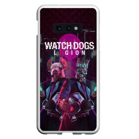 Чехол для Samsung S10E с принтом Watch Dogs: Legion в Кировске, Силикон | Область печати: задняя сторона чехла, без боковых панелей | будущее | киберпанк | маски | череп