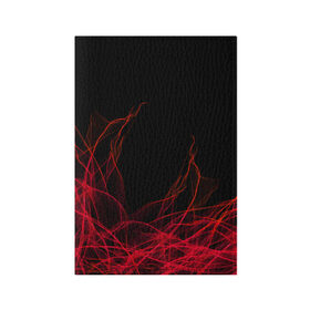 Обложка для паспорта матовая кожа с принтом Fiber в Кировске, натуральная матовая кожа | размер 19,3 х 13,7 см; прозрачные пластиковые крепления | abstraction | art | background | fiber | thread | абстракция | арт | волокно | нить | фон